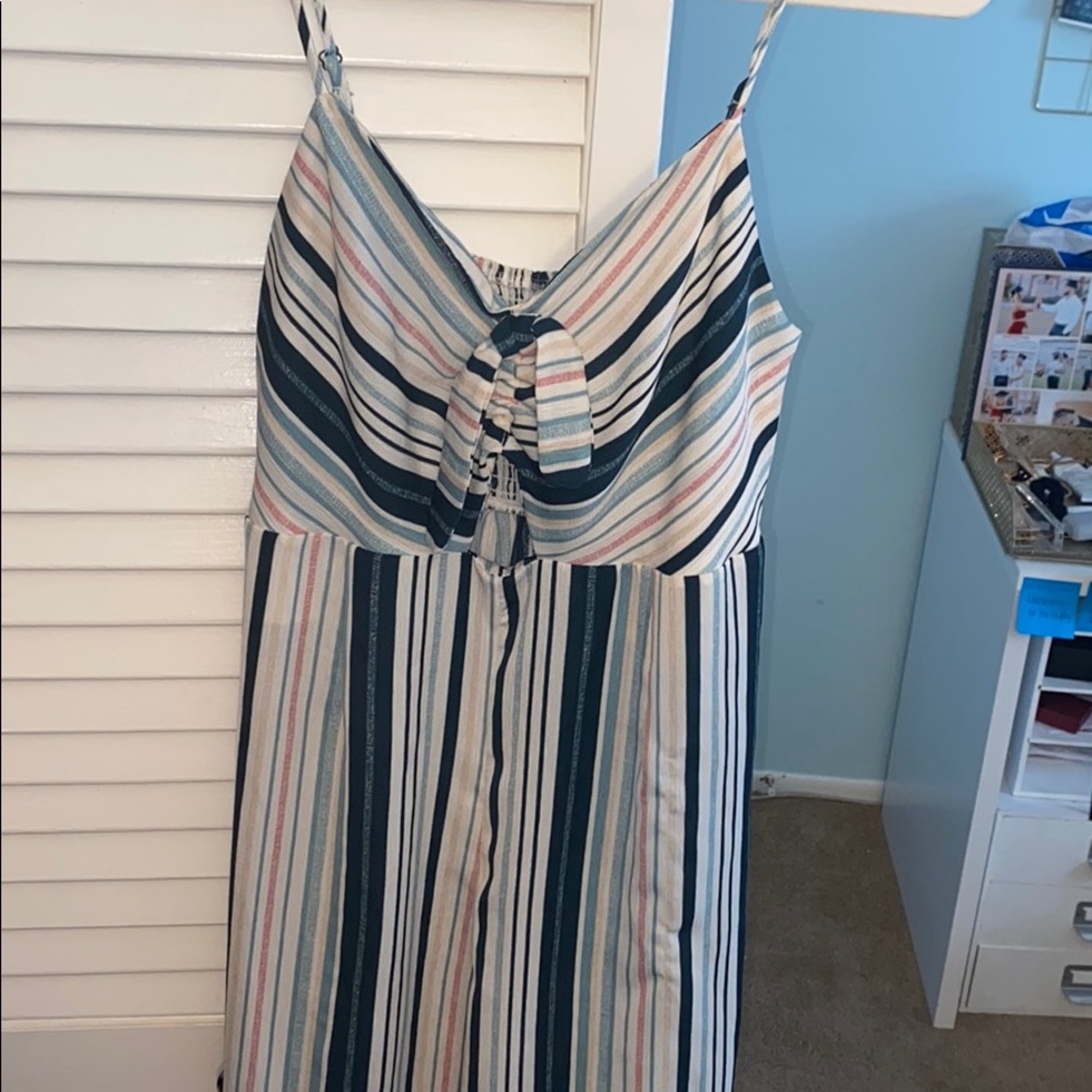 Striped Green Jumpsuit